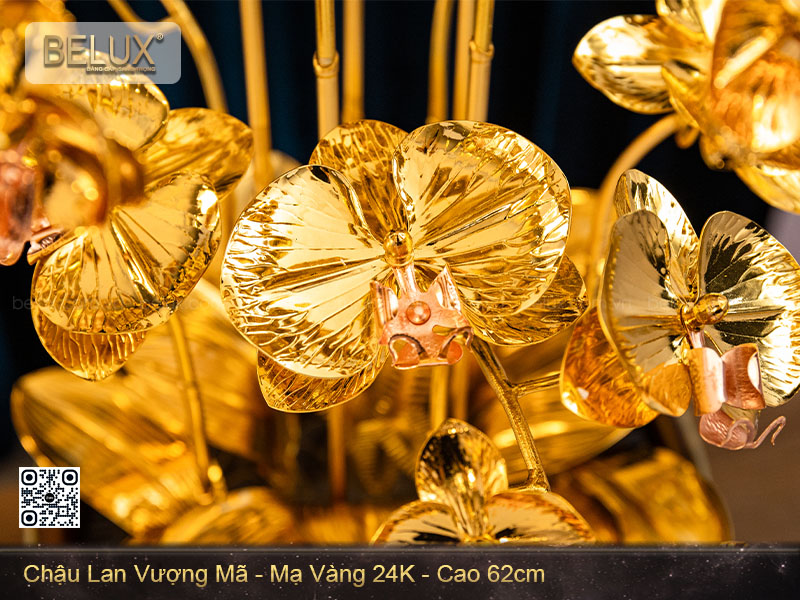 Chậu Lan Vượng Mã Mạ Vàng 24k - Bản Giao Hưởng Của Sự Cao Quý Và Ý Chí